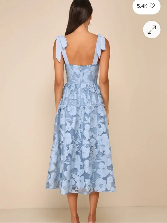 Lulus 'Poof Of Perfection' Floral Tie Strap Dress Size M - Picture 13 of 13